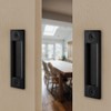 Wright Products Sliding Flush Barn Door Handle Set, Matte Black,