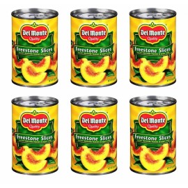 Del Monte Canned California Freestone Sliced Peaches, 15.25-Ounce (Pack of 6)