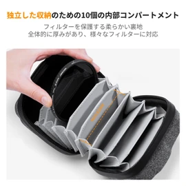 K&F Concept Filter Case for 4 Filter Dia, Up to 3.2 inches (82 mm), Modern