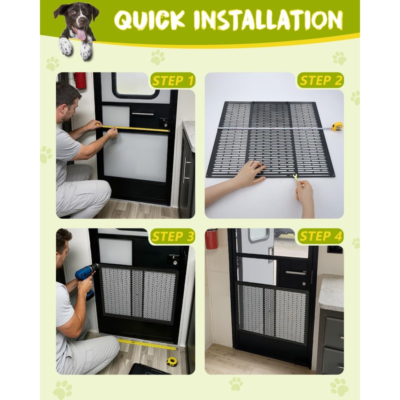 Altyostar RV Screen Door Protector for Dogs, Adjustable 16.46"-30.24" RV