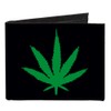 Buckle-Down Men's Standard Canvas Bifold Wallet Weed, 4.0" x 3.5"