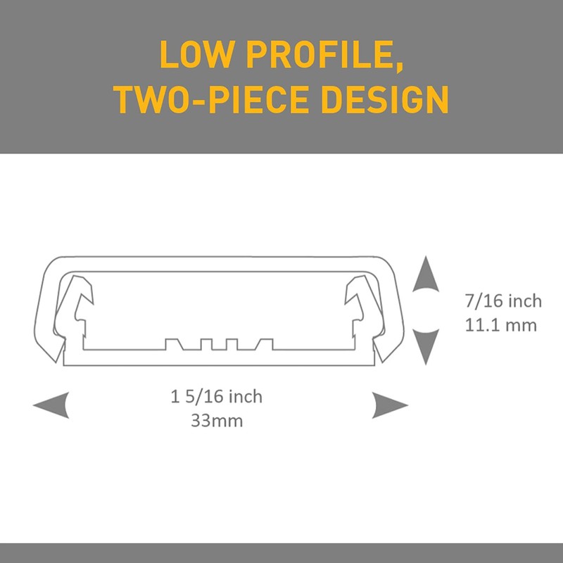 Legrand Wiremold NMW17 Nonmetallic Plastic Raceway for Extending Power, Transition