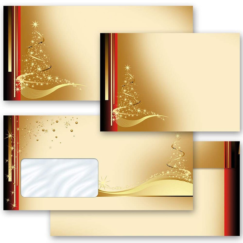 10 Envelopes (No Window) Christmas Letter DIN Long (220 x