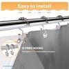 River Dream Grey Shower Curtain with Liner Set, Waffle Fabric