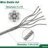 Goleray Shade Sail Hardware Kit with 27FT Cable Wire Rope