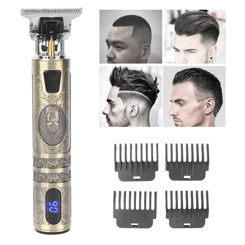 Electric Hair Trimmer Clipper USB Portable Professional Retro Hair Cutting