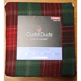 Cuddl Duds New - Cuddl Duds Queen Holiday Plaid Heavyweight Flannel Sheet Set