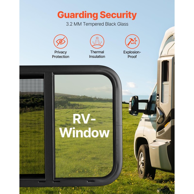 VEVOR Horizontal RV Window, 24" W x 20" H Tinted
