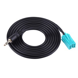 KELFEEAO 6 Pin to 3.5mm Connector Audio AUX in Car Auxiliary Cable Compatible for Update List Automobile Data Line