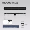 LISEEGO Linear Shower Drain 28 Inch Black, Brushed AISI 304