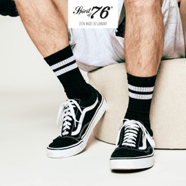 Spirit of 76 Tennis Socks 100% Made in Germany (3 x Pairs), 3 x black/white