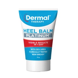 Dermal Therapy Heel Balm Platinum | Clinically tested to hydrate dry, cracked heels and feet with visible results in just one day |75g