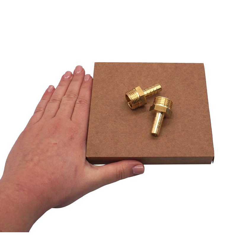 SKIR'CO Male Thread Barb Brass Fitting 1/2 Inch x 10