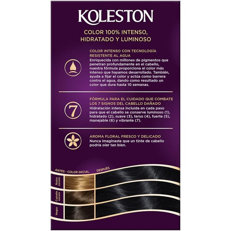 Koleston Tinte Permanente 20 Negro, 70 ml - Paquete de