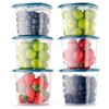 EFISH 10 pieces rectangular plastic portion box sets with lids.