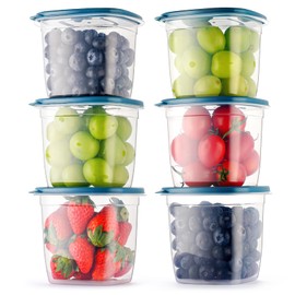 EFISH 10 pieces rectangular plastic portion box sets with lids. Food storage box, container sets, food storage, food container, plastic food container, 650 ml per box.