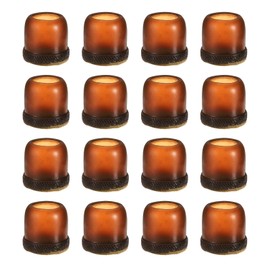 sourcing map 16pcs Chair Leg Floor Protectors Non-Slip Round Chair Leg Pads Caps Covers with Felt Bottom for Hardwood Floors Reduce Noise Scratches, Light Brown (Fit for 0.7-1 Inch Legs)