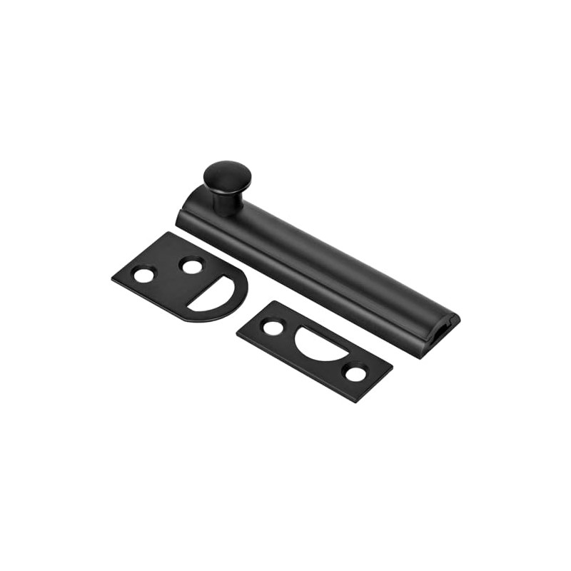 Solid Brass Surface Bolt 3 Inch, Heavy Duty Concealed Slide
