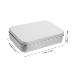 Mini Tinplate Box Containers - 4Pcs Metal Tins Trinket Coin Storage Case - Portable Jewelry Bead Organizer with Lid for Small Items Nail Earplugs Pills Candy, Silver