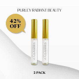 Purely Radiant Beauty Lash & Brow Growth Serum – Irritation Free – Organic Vegan – Prostaglandin-Free, Nourishin, Thicker Longer Eyelash – Natural Castor Oil – Rosemary– 10ML - Specification: 2 Packs