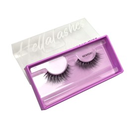 KARA BEAUTY Style L9 Hellalashes 8D Faux Mink Lashes Lightweight Synthetic Fiber in 8 Dimensional Layers NEWPORT - Short Natural Beauty, 1 Pair