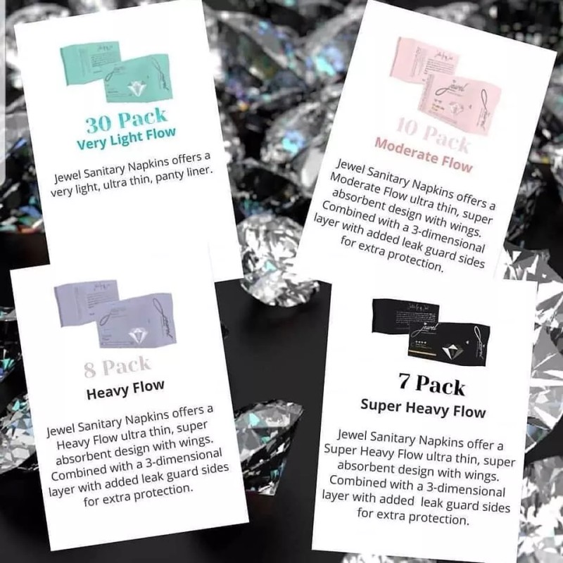 Jewel / Reign Sanitary Napkins - Very Light Panty Liners