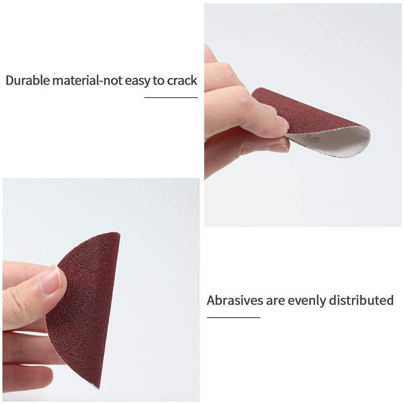 SPEEDWOX 100pcs Sanding Discs 3 inch Sandpaper 80 Grit Hook