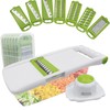 MGOXO Slicer, Julienne Set, Vegetable Cutter, 8-in-1 Multifunctional Slicer (Green)