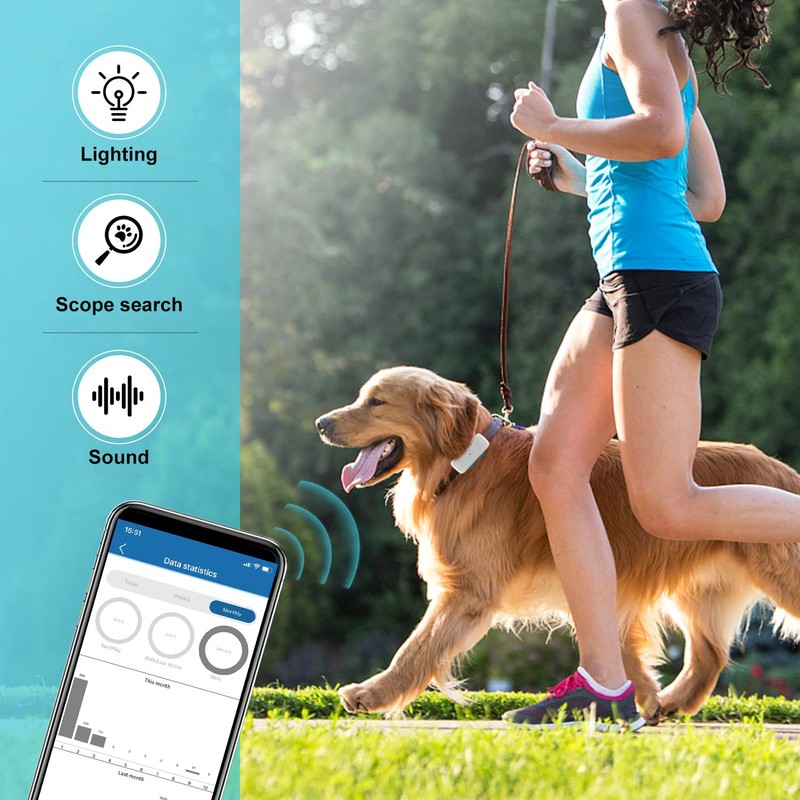 Zeerkeer Mini Pet GPS 4G Real-time 4G Locator for Dogs