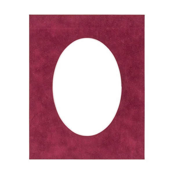 3x5 Mat For 6x7.5 Frame - Precut Dark Red Suede