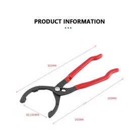 SOVYOULIVE Pro-Grade 12 Oil Filter Wrench Plier - Multi-Grip Jaw (Heavy Duty Forged Steel Tool for Stubborn Automotive & Machinery Filters）