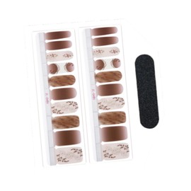 Milageto 20 Pieces Full Nail Wraps Gel Nail Strips Nail Patches Gifts Gel Nail Stickers Semi Cured Gel Nail Wraps for Women Girls, Red