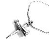 FORGIVEN JEWELRY 3 Nail Cross Antique Silver Finish Pendant Aluminum