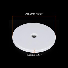 PATIKIL 6 Inch Heavy Rotating Swivel Stand, 360˚ Rotation Lazy Susan Turntable with Steel Ball Bearings for Model Base Rotating Plants TV Computers Monitors, White