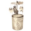 Kerzenfarm Santa Rotary Carousel for Tealights, Metal and Glass, 16.5cm
