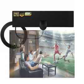 TV Antenna Indoor, Digital HDTV Antenna Long Range 150+ Miles, TV Antenna for Local Channels support 1080P 1080i 720P and All TV's - 8.75ft High Performance Coax Cable