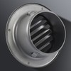 Stainless Steel Round Air Vent Louvered Cover Waterproof Windproof External