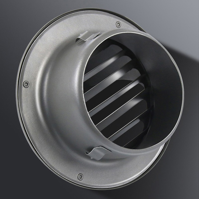 Stainless Steel Round Air Vent Louvered Cover Waterproof Windproof External