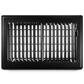 Shoemaker 6x10 Floor Register – Black Heavy Duty Metal Floor Vent Cover for Home Floors - Premium Forced Air Vent Covers