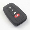 kcpros 2Pcs Black Rubber Silicone 4 Buttons Smart Key Fob