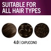 Schwarzkopf Keratin Permanent Hair Dye Cream, 4.0 Cappuccino, Professional Quality