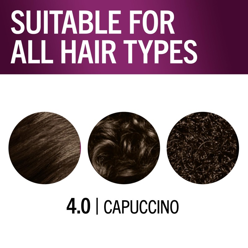 Schwarzkopf Keratin Permanent Hair Dye Cream, 4.0 Cappuccino, Professional Quality