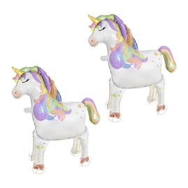 2 Pieces Cartoon Animal Balloons, Aluminum Film Balloons, Balloons With Wheels, Children'S Inflatable Toys, Creative Cute Balloons.