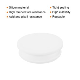 MECCANIXITY Silicone Snap in Locking Hole Plugs,Rubber Panel Seal Cover Flush Type Panel Round for Kitchen Rubber Bulkheads Waterproof Sealing Plugs 56.6mm/2.2 Inch Diameter White,Pack of 1