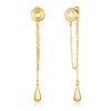 Gold Dangle Earrings for Women, Ultra Lightweight Teardrop Long Chain