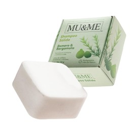 MU&ME Shampoo en Barra para Crecimiento y Control - Shampoo de Romero para el Cabello Natural Hecho en México - Sin Sulfatos ni Parabenos e Hidratante - Biodegradable (Romero & Bergamota) (140gr)