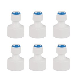 6pcs Quick Connector 1/4 Tube OD to 1/2 Female Push in Quick Connector for Water Filter Reverse Osmosis