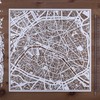 Paris Paper Cut Map White 30x30 cm Paper Art
