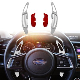 CKE for Subaru Forester Outback XV Crosstrek Impreza Legacy Ascent WRX BRZ Scion FR-S GT86 Aluminum Sporty Auto Car Interior Paddle Shifter Extension -Silver