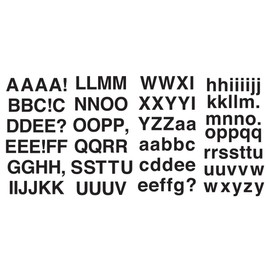 RoomMates RMK4772SCS Black Sans Serif Alphabet Peel and Stick Wall Decals